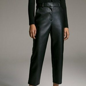 Aritzia Babaton Vegan Leather Straight Pant